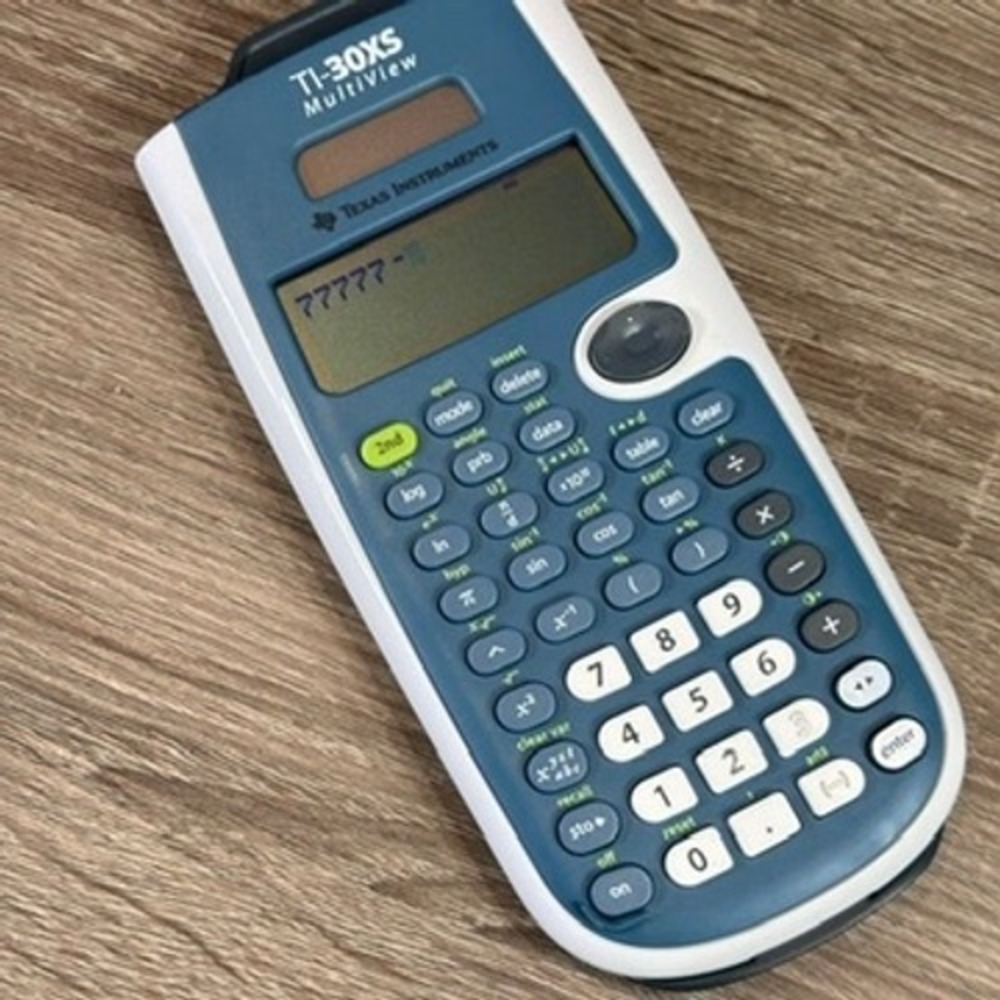 Scientific Calculator Texas Instruments TI-30XS MultiView Blue White Solar Math - Picture 5 of 5